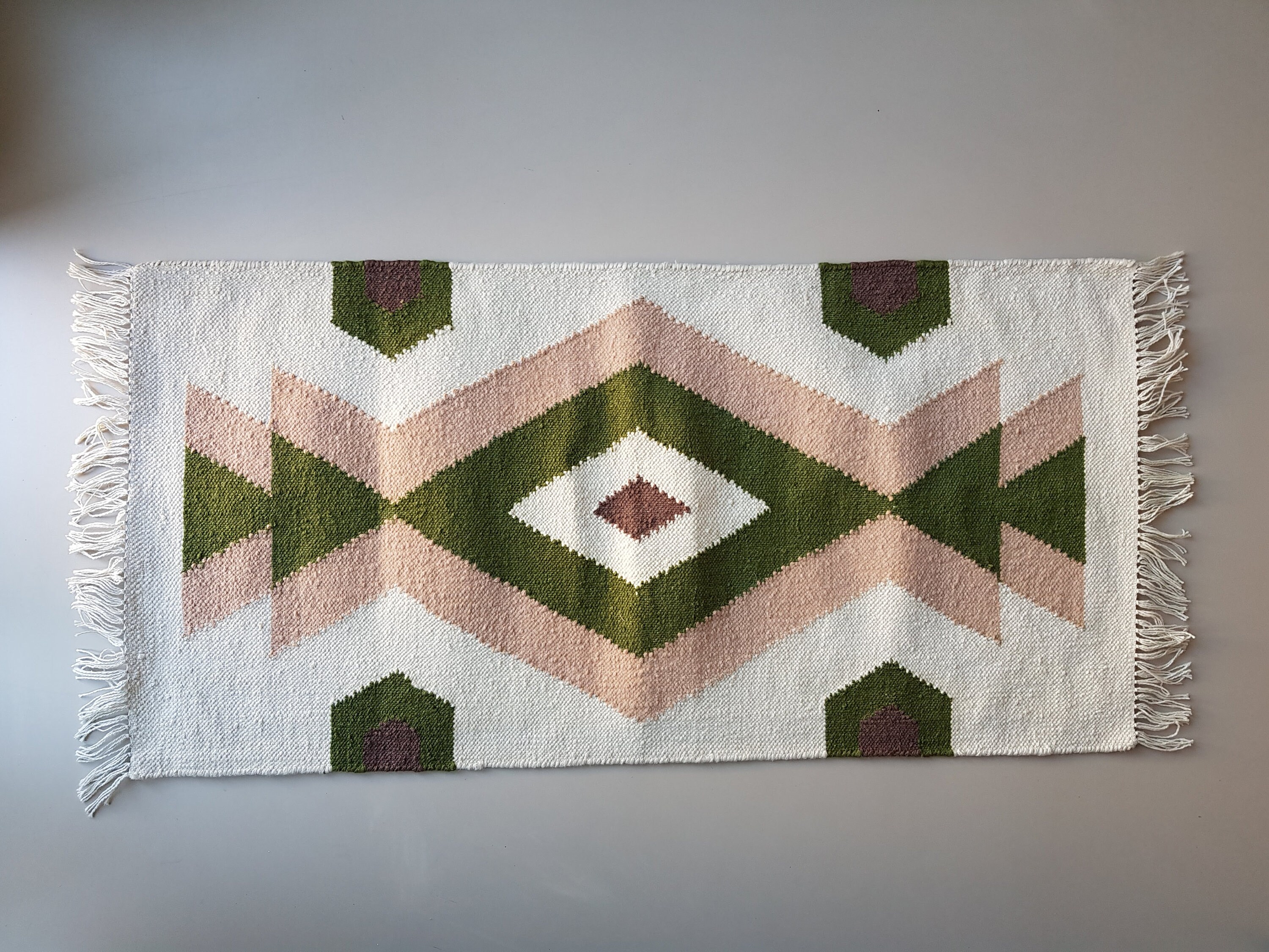 New GREEN & PINK Rug Made From Recycled Plastic Bottles Etsy