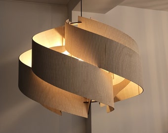 Mid century modern / Wooden Ceiling Lamp "Secret 750" / Handmade Lamp/ Scandinavian Lamp / Hanging Light