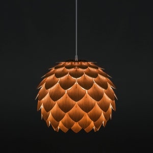 Wooden lamp shade Pinecone 400 / Wooden Pendant Lamp / hanging lamp / scandinavian light / wooden ceiling light / handmade lamp / lampshade