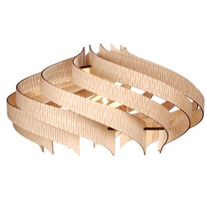 Houten hanglamp - handgemaakte Scandinavische kroonluchter lampenkappen, grote houten lantaarn, plug-in verlichting