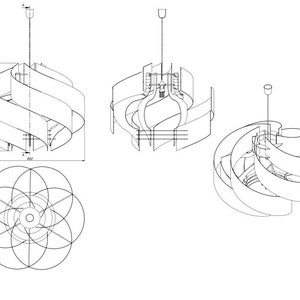 Chandelier / Pendant Lights The Secret 900 / Wooden Lamp Shade / Nordic Lamp / Handmade Ceiling lamp image 4