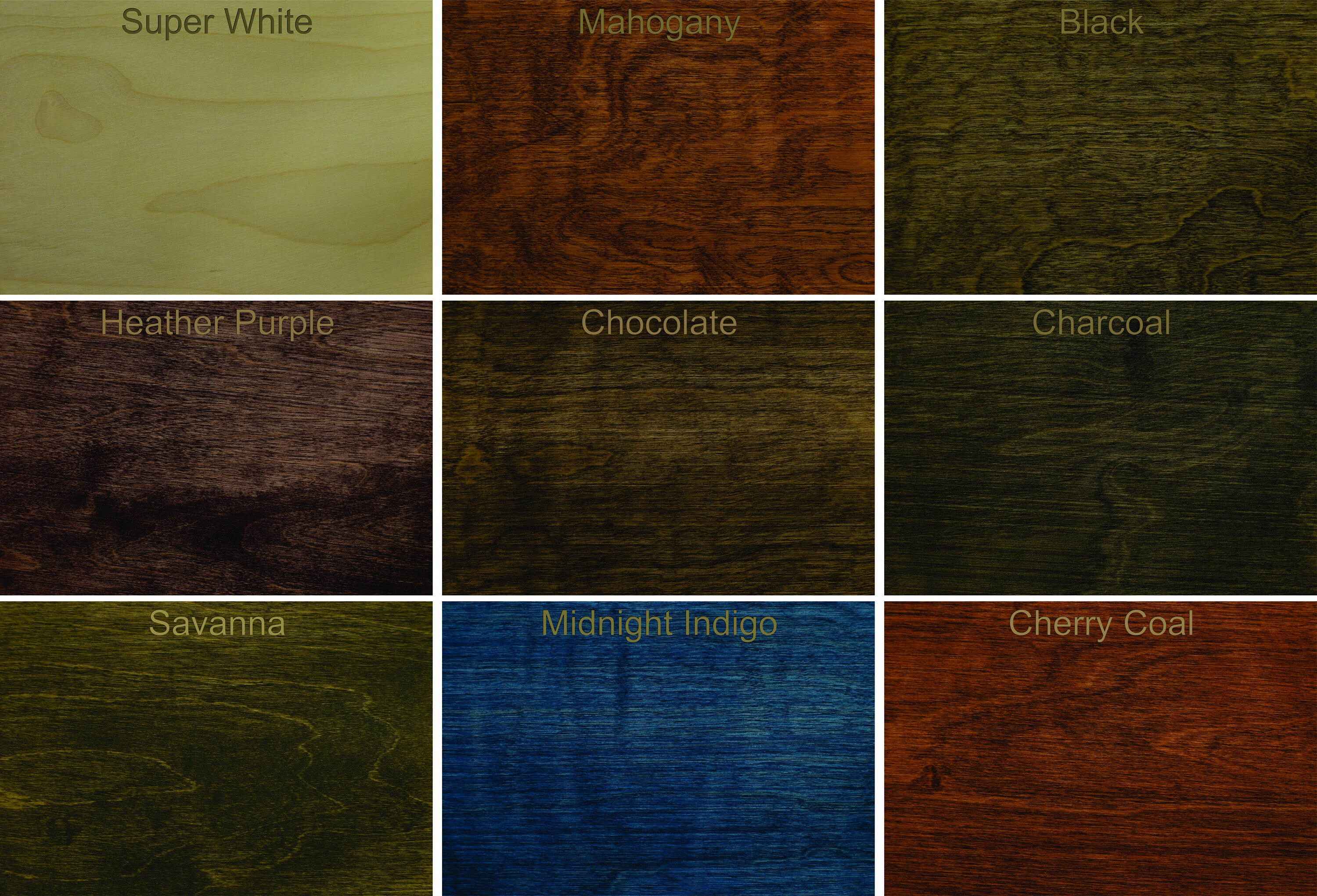 Wood Finish Color Samples, Lighting Shade Options - Etsy UK