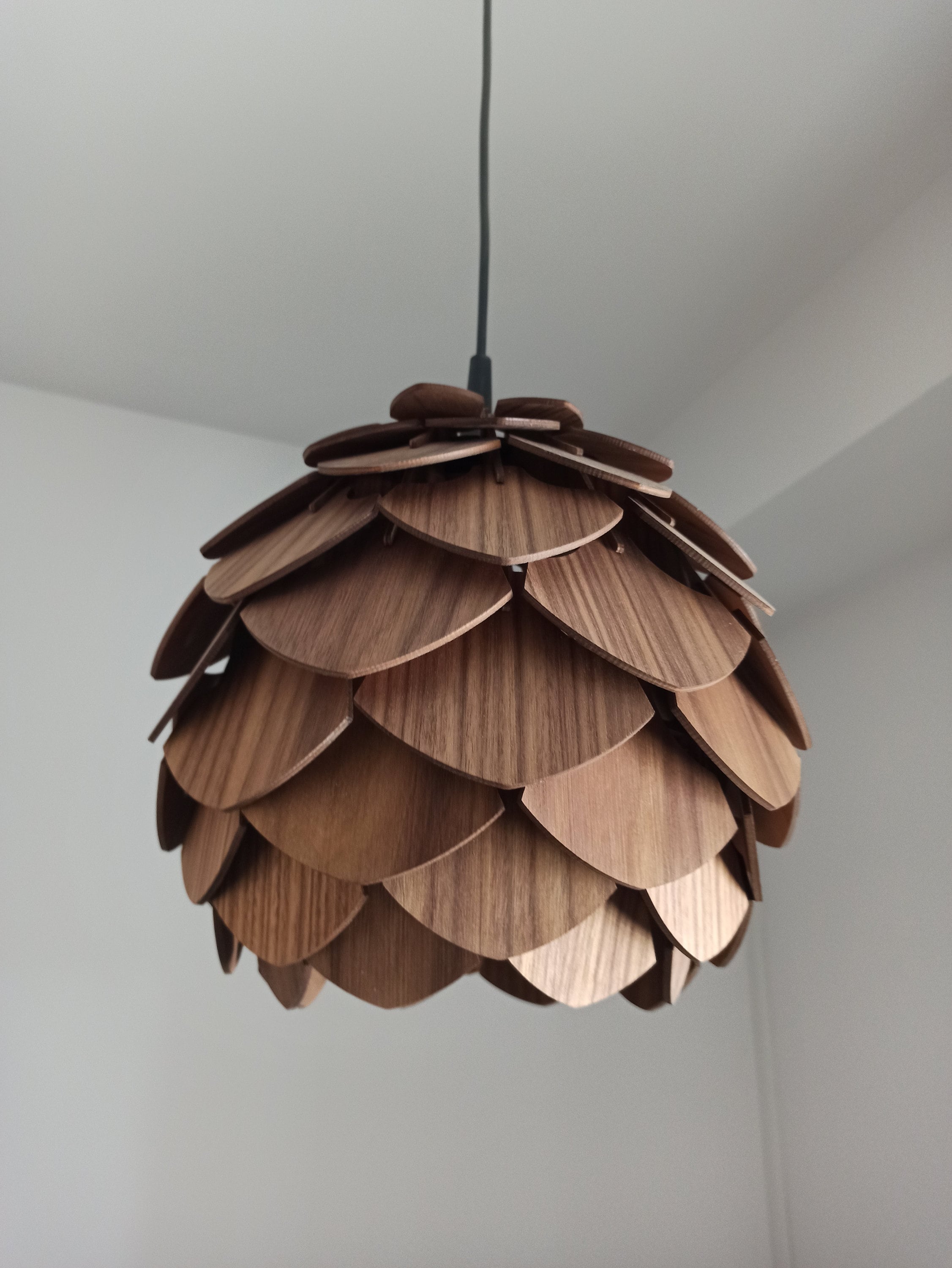 Pendant Lamp Mini Pinecone Natural Walnut / Small Wooden