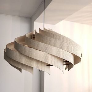 Pendant light / Wooden Ceiling Lamp Circus 600 / Unique Large pendant lamp / Scandinavian lamp / Wooden lamp image 1