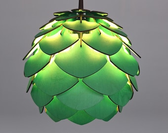 Mini Pinecone Pendant Lamp, Scandinavian Wood Ceiling Light