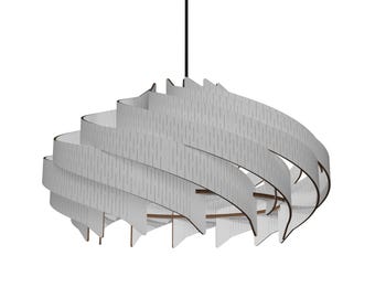 Sonliner White Finish Wooden Pendant Lamp – Scandinavian Style Hanging Light