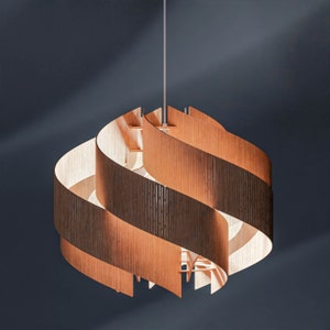 Wooden Ceiling Lamp "The Secret 600" / handmade wooden lamp / hanging entrance lamp / scandinavian lamp / unique pendant light
