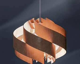 Handmade Wooden Pendant Light, Scandinavian Style Ceiling Lamp (601mm)