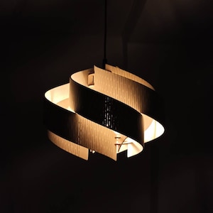 Wooden Pendant Lamp "Mini Secret"  / small wooden lamp shade / unique hanging lamp / scandinavian light / wooden ceiling light