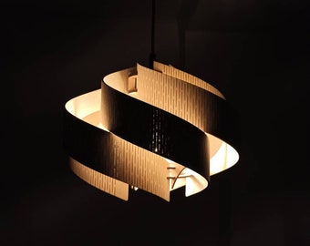 Wooden Pendant Lamp "Mini Secret"  / small wooden lamp shade / unique hanging lamp / scandinavian light / wooden ceiling light