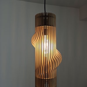 Wood lamp "Stem Mini" / wooden lamp shade / hanging lamp / pendant light / ceiling lamp