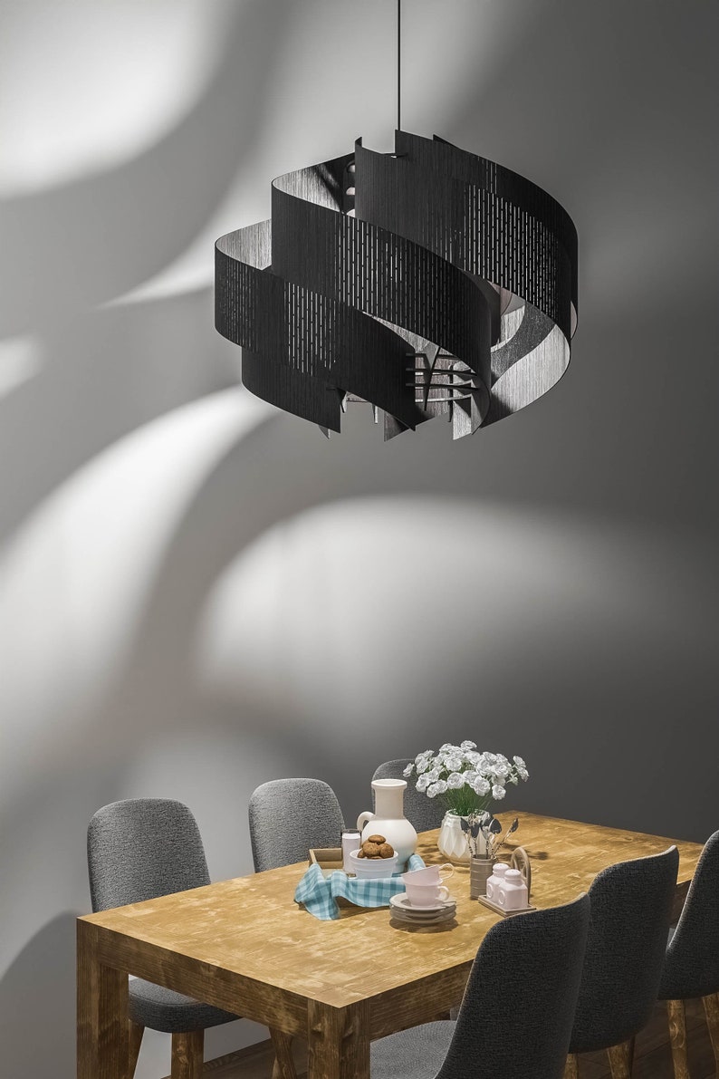 Chandelier / Pendant Lights The Secret 900 / Wooden Lamp Shade / Nordic Lamp / Handmade Ceiling lamp image 1