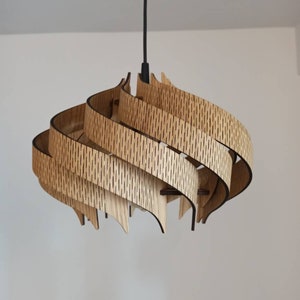 Natural Oak Lamp 'Mini Majesty" / Pendant Lampshade / Scandinavian Lamp / Unique wooden Lantern