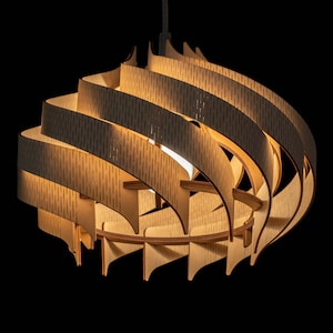 Sonliner Ceiling light / Wooden Pendant Lamp Mini Majesty / Hand Made Unique Lampshade / Scandinavian lamp / Ceiling light