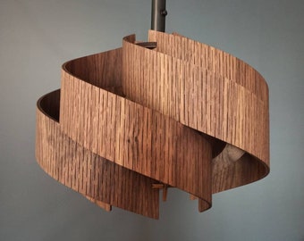 Nordic lamp / Pendant Lamp Mini Secret Natural Walnut / Wooden Lamp Shade / Hanging light / scandinavian lamp