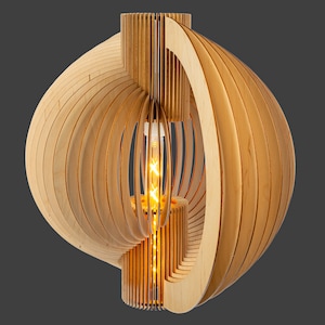 Pendant light / Lamp shade &quot;Mystery&quot; / art deco wood lamp / wood chandelier