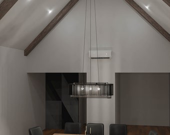 De Pool 120 houtlamp | Kroonluchter Verlichting | Houten hangende lampenkap | grote lampenkappen | scandinavische lamp | Houten lantaarn | Handgemaakt