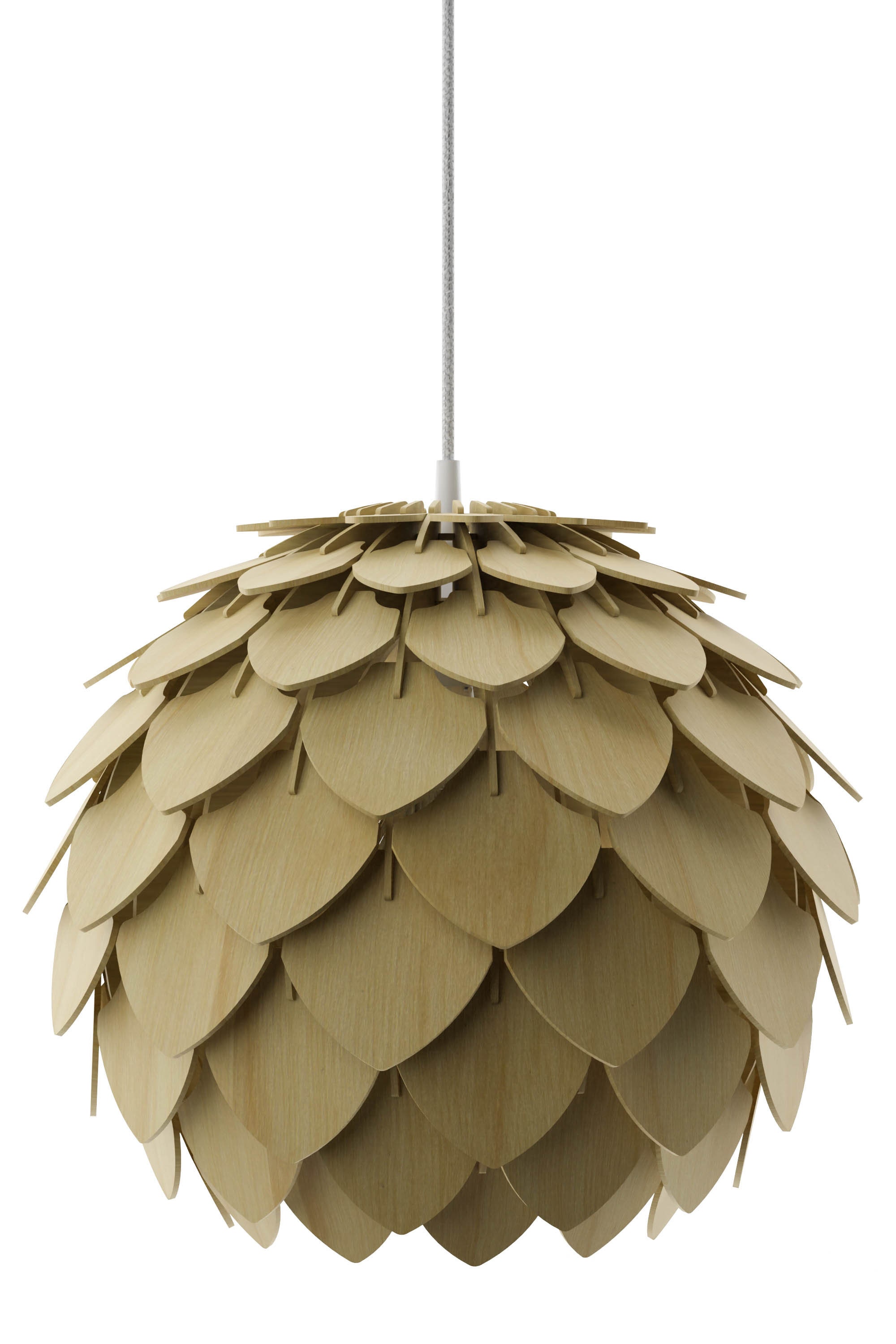 木製ペンダントライト「パインコーン400」/木製ランプシェード