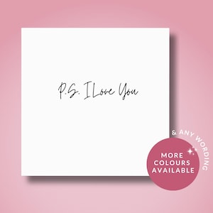 Tarjeta de P.D. Te amo, tarjeta de aniversario para él, su esposo, esposa, novio, novia, tarjeta de feliz aniversario, tarjeta de pareja, lindo aniversario