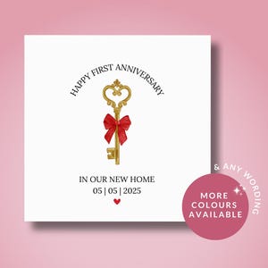 Tarjeta personalizada de aniversario de nueva casa, tarjeta para nueva casa, felicitaciones por nuestra nueva casa, primer aniversario en nuestra nueva casa, tarjeta de mudanza