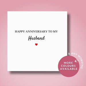 Carte de joyeux anniversaire pour mari - Carte de voeux mignonne et romantique | Carte d'amour faite main, cadeau personnalisé pour mari, anniversaire de mariage