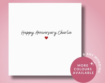 Carte d'anniversaire personnalisée pour lui, son mari, sa petite amie, son petit ami, sa jolie carte de joyeux anniversaire, sa carte personnalisée