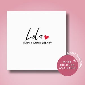 Carte d'anniversaire personnalisée - Carte d'amour personnalisée pour mari, femme, partenaire | Cadeau d'anniversaire romantique fait main