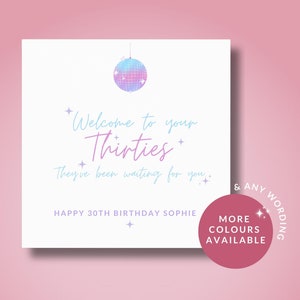 Personalised 30th Birthday Card for her girl bestie best friend sister girlfriend auntie cousin, 30 birthday card, 30th birthday gift