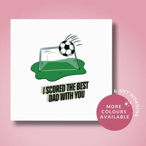 Carte de fête des pères heureuse de football, j'ai marqué le meilleur père, carte pour la fête des pères, carte de fan de football, carte de fête des pères grand-père grand-père papa