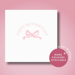 Tarjeta del Día de la Madre // Feliz Día de la Madre, Tarjeta para Mamá Mamá, Tarjeta con Lazo para Mamá, Tarjeta del Día de la Madre para Mamá, Linda Tarjeta del Día de la Madre