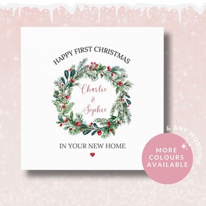 Carte de Noël personnalisée pour une nouvelle maison // Carte pour une nouvelle maison, Félicitations pour l'achat de votre nouvelle maison, Premier Noël dans votre nouvelle maison, Carte pour déménagement