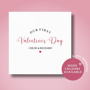 Biglietto personalizzato per il nostro primo San Valentino, biglietto per il primo San Valentino insieme, al mio ragazzo, alla mia ragazza, biglietto di San Valentino per il mio partner