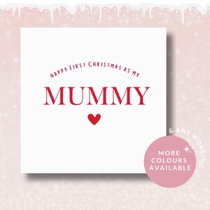 Carte Premier Noël maman, nouvelle carte de Noël maman, premier Noël de maman, cadeau de Noël maman, cadeau premier Noël maman
