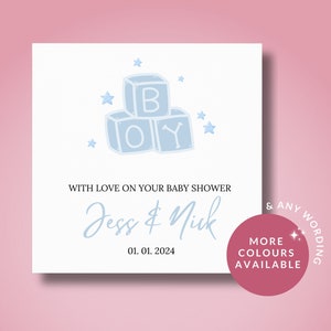 Personalisierte Babypartykarte, Babypartygeschenk, Mama, um Karte zu sein, Mama zu sein, Eltern, um Geschenk zu sein, Willkommen in der Welt, Baby Junge