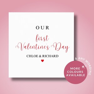 Biglietto personalizzato per il nostro primo San Valentino, biglietto per il primo San Valentino insieme, al mio ragazzo, alla mia ragazza, biglietto di San Valentino per il mio partner