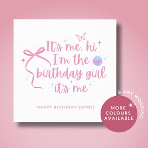 Gepersonaliseerde verjaardagskaart voor haar meisje bestie beste vriend zus dochter kleindochter nichtje, verjaardagskaart tijdperk, verjaardagskaart bestie