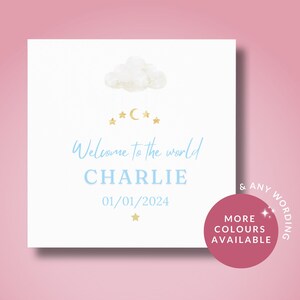Neugeborenen Karte // Glückwunschkarte, Baby Junge Geschenk, Geschenk für neue Eltern, Willkommen in der Welt, Willkommen Kleine, Hallo Kleine