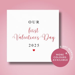 Unsere 1. erste Valentinstag 2025 Karte, erste Valentinstag Zusammen Karte, für meinen Freund Freundin, Valentinstag Karte