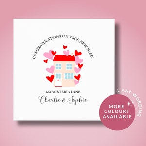 Personalisierte neue Zuhause Karte // Glückwünsche zum neuen Zuhause, Umzugskarte, Neues Zuhause Geschenk, glücklicher Umzugstag, erste Zuhausekarte, Hausbesitzer