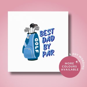 Biglietto per la festa del papà // Best Dad By Par, Felice festa del papà, Biglietto per papà, Biglietto per la festa del papà per papà, Biglietto da golf per la festa del papà