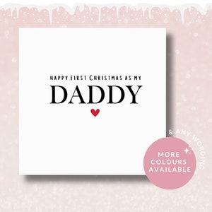 Carte Premier Noël papa, nouvelle carte de Noël papa, premier Noël de papa, cadeau de Noël papa, cadeau premier Noël de mon papa