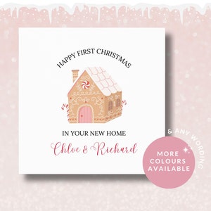Carte de Noël personnalisée pour une nouvelle maison // Carte pour une nouvelle maison, Félicitations pour l'achat de votre nouvelle maison, Premier Noël dans votre nouvelle maison, Carte pour déménagement