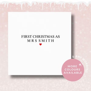 Onze 1e kerstkaart 2024 //Eerste kerst als mevrouw-kaart, eerste kerstkaart getrouwd, aan mijn vrouw, kerstkaart voor vrouw
