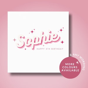 Carte d'anniversaire personnalisée pour fille, soeur, petite-fille, nièce, meilleure fille, spéciale fille, carte d'anniversaire Barbie