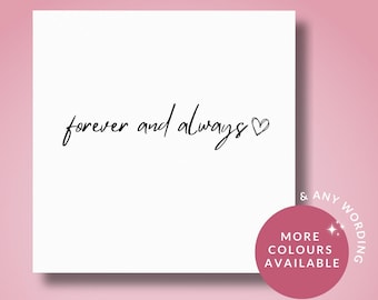 Carte de joyeux anniversaire // Carte d'anniversaire pour lui, son mari, sa femme, son petit ami, sa petite amie, carte pour toujours et pour toujours, jolie carte simple