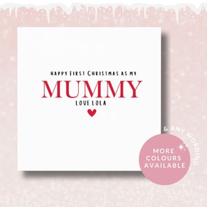 Personalisiertes erstes Weihnachten als meine Mama Karte, neue Mama Weihnachtskarte, Mamas erstes Weihnachten, erstes Weihnachten als meine Mama Geschenke