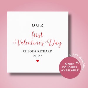 Biglietto personalizzato per il nostro primo San Valentino, biglietto per il primo San Valentino insieme, al mio ragazzo fidanzata, biglietto di San Valentino 2025