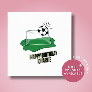 Carte d'anniversaire de football personnalisée pour lui papa grand-père petit-fils frère mari, carte pour fan de football, carte de joyeux anniversaire pour lui