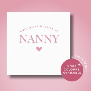 Ma première carte de nounou pour la fête des mères, nouvelle carte de nounou pour la fête des mères, première fête des mères de nounou, première fête des mères en cadeau