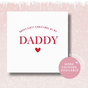 Carte Premier Noël papa, nouvelle carte de Noël papa, premier Noël de papa, cadeau de Noël papa, cadeau premier Noël de mon papa